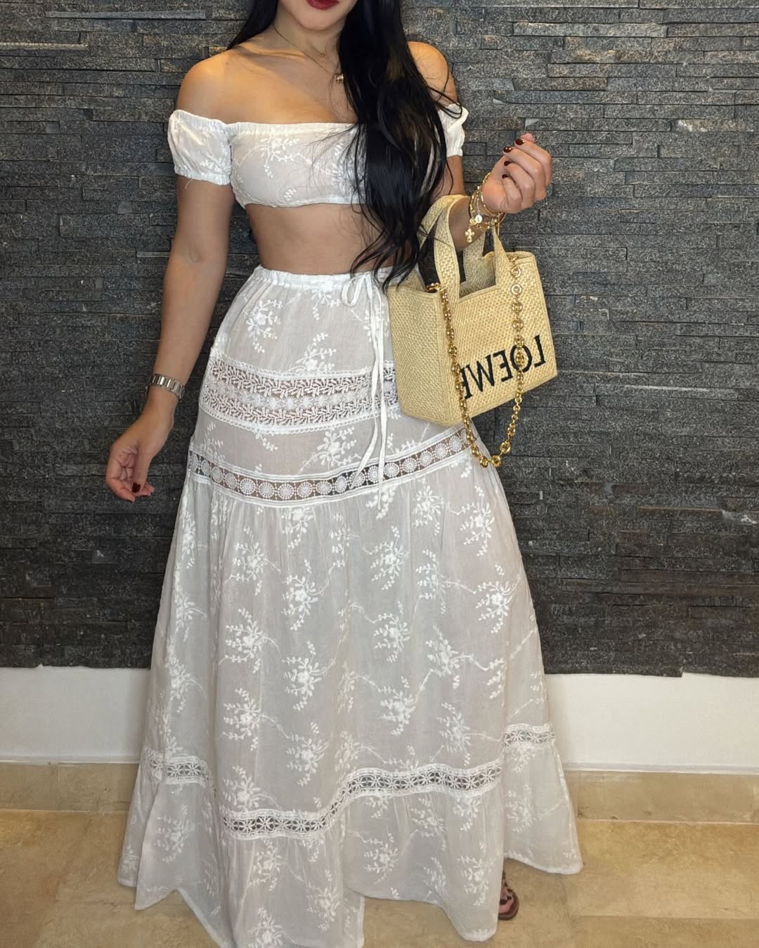 Conjunto Cropped e Saia