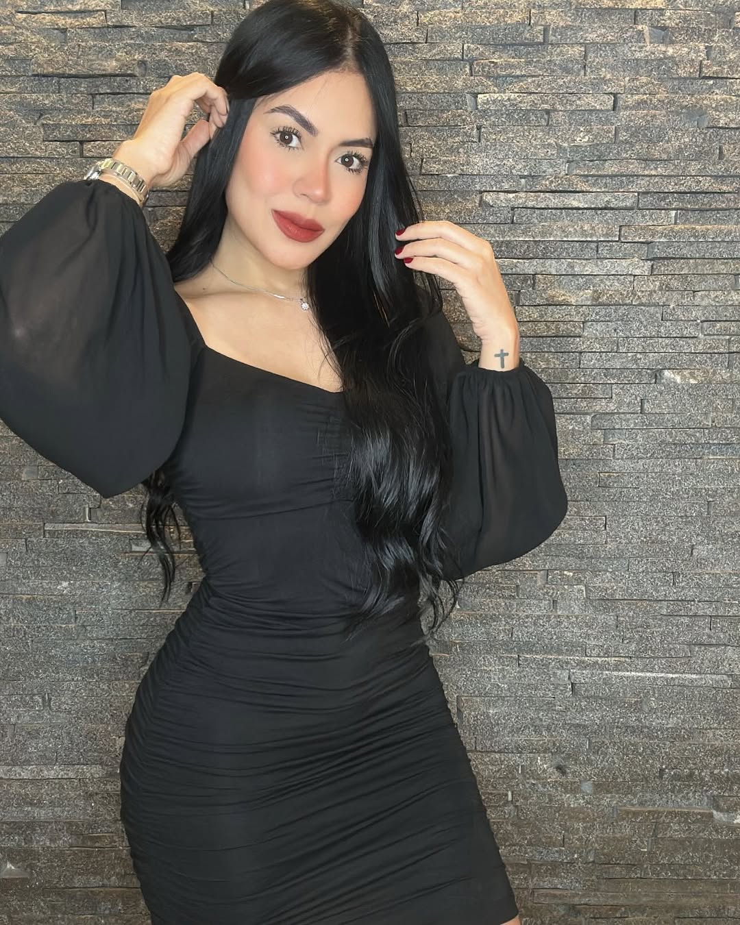 Vestido Manga Bufante Tule