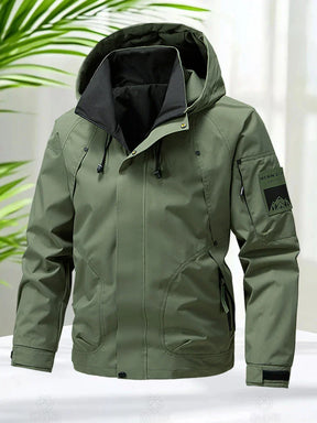 Jaqueta impermeável masculina ao ar livre softshell zip up jaqueta com capuz