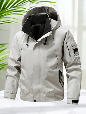 Jaqueta impermeável masculina ao ar livre softshell zip up jaqueta com capuz