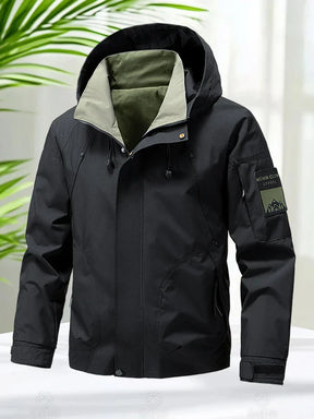 Jaqueta impermeável masculina ao ar livre softshell zip up jaqueta com capuz